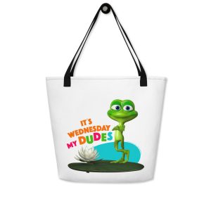 Masha and the Bear Friends: Swamp Squad All-Over Print Large Tote Bag