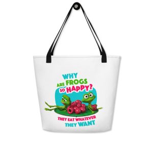 Masha and the Bear Friends: Swamp Squad All-Over Print Large Tote Bag