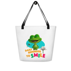 Masha and the Bear Friends: Swamp Squad All-Over Print Large Tote Bag