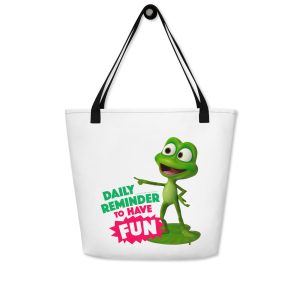 Masha and the Bear Friends: Swamp Squad All-Over Print Large Tote Bag