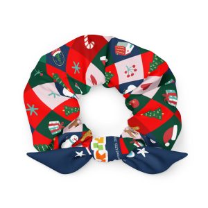 Masha and the Bear Friends Christmas Recycled Scrunchie