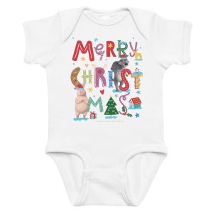 Masha and the Bear Friends Christmas Infant Bodysuit