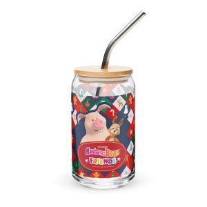 Masha and the Bear Friends Christmas Can-shaped glass