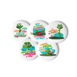 Masha and the Bear Friends: Swamp Squad 1.25 Set of pin buttons