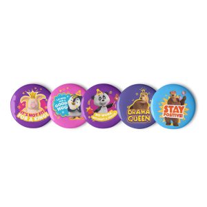 Masha and the Bear Friends Set of Pin Buttons