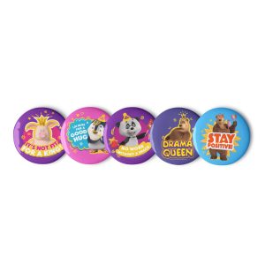 Masha and the Bear Friends Set of Pin Buttons